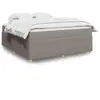 vidaXL Sommier à lattes de lit avec matelas Taupe 180x200 cm Tissu