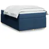 vidaXL Sommier à lattes de lit avec matelas Bleu 120x200 cm Tissu