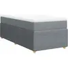 vidaXL Sommier à lattes de lit et matelas Gris clair 90x190 cm Tissu