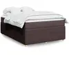 vidaXL Sommier à lattes de lit avec matelas Marron foncé 140x190 cm