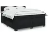 vidaXL Sommier à lattes de lit et matelas Noir 200x200 cm Velours