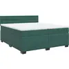 vidaXL Sommier à lattes de lit et matelas Vert foncé 200x200cm Velours