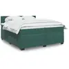 vidaXL Sommier à lattes de lit et matelas Vert foncé 200x200cm Velours