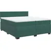 vidaXL Sommier à lattes de lit et matelas Vert foncé 200x200cm Velours