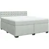 vidaXL Sommier à lattes de lit et matelas Gris clair 180x200cm Velours