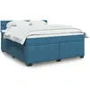 vidaXL Sommier à lattes de lit et matelas bleu 180x200 cm velours