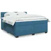 vidaXL Sommier à lattes de lit et matelas bleu 180x200 cm velours