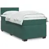 vidaXL Sommier à lattes de lit avec matelas Vert foncé 90x190 cm