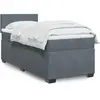 vidaXL Sommier à lattes de lit et matelas Gris foncé 90x200 cm Velours