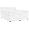 vidaXL Sommier à lattes de lit avec matelas Blanc 180x200cm Similicuir