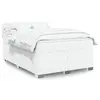 vidaXL Sommier à lattes de lit avec matelas Blanc 140x190cm Similicuir