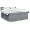 vidaXL Sommier à lattes de lit avec matelas Gris clair 180x200cm Tissu