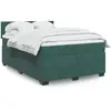 vidaXL Sommier à lattes de lit et matelas Vert foncé 140x190cm Velours