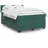 vidaXL Sommier à lattes de lit et matelas Vert foncé 140x190cm Velours