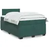vidaXL Sommier à lattes de lit et matelas Vert foncé 120x200cm Velours
