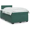 vidaXL Sommier à lattes de lit et matelas Vert foncé 120x200cm Velours