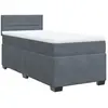 vidaXL Sommier à lattes de lit avec matelas Gris foncé 100x200 cm