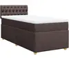 vidaXL Sommier à lattes de lit avec matelas Marron foncé 80x200 cm