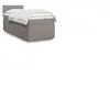 VidaXL Sommier à lattes de lit avec matelas Taupe 80x200 cm Tissu