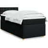 vidaXL Sommier à lattes de lit avec matelas Noir 90x200 cm Tissu