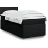 vidaXL Sommier à lattes de lit avec matelas Noir 100x200 cm Tissu