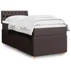 vidaXL Sommier à lattes de lit avec matelas Marron foncé 90x200 cm