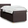 vidaXL Vidaxl Sommier À Lattes De Lit Avec Matelas Marron Foncé 90x200 Cm