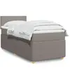 vidaXL Sommier à lattes de lit avec matelas Taupe 100x200 cm Tissu