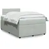 vidaXL Sommier à lattes de lit et matelas Gris clair 120x200cm Velours