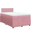 vidaXL Sommier à lattes de lit avec matelas Rose 120x200 cm Velours