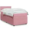 vidaXL Sommier à lattes de lit avec matelas Rose 90x200 cm Velours