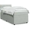 vidaXL Sommier à lattes de lit et matelas Gris clair 90x190 cm Velours