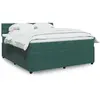 vidaXL Sommier à lattes de lit et matelas Vert foncé 180x200cm Velours