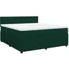 vidaXL Sommier à lattes de lit et matelas Vert foncé 180x200cm Velours