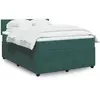 vidaXL Sommier à lattes de lit et matelas Vert foncé 140x200cm Velours