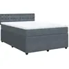vidaXL Sommier à lattes de lit et matelas Gris foncé 160x200cm Velours