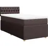 vidaXL Vidaxl Sommier À Lattes De Lit Avec Matelas Marron Foncé 80x200 Cm