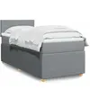 vidaXL Sommier à lattes de lit avec matelas gris clair 80x200 cm tissu
