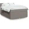 vidaXL Sommier à lattes de lit avec matelas Taupe 140x200 cm Tissu