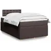 vidaXL Sommier à lattes de lit avec matelas Marron foncé 120x200 cm