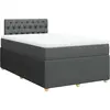 vidaXL Sommier à lattes de lit avec matelas Gris foncé 120x200cm Tissu