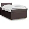 vidaXL Sommier à lattes de lit avec matelas Marron foncé 120x200 cm
