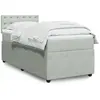 vidaXL Sommier à lattes de lit et matelas Gris clair 90x190 cm Velours
