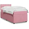 vidaXL Sommier à lattes de lit et matelas Rose 80x200 cm Velours