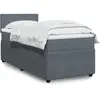 vidaXL Sommier à lattes de lit et matelas Gris foncé 80x200 cm Velours