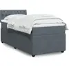vidaXL Sommier à lattes de lit et matelas Gris foncé 80x200 cm Velours