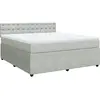 vidaXL Sommier à lattes de lit et matelas Gris clair 180x200cm Velours