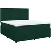 vidaXL Sommier à lattes de lit et matelas Vert foncé 180x200cm Velours