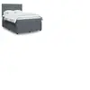 vidaXL Sommier à lattes de lit et matelas Gris foncé 160x200cm Velours
