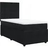 vidaXL Sommier à lattes de lit et matelas Noir 160x200 cm Velours